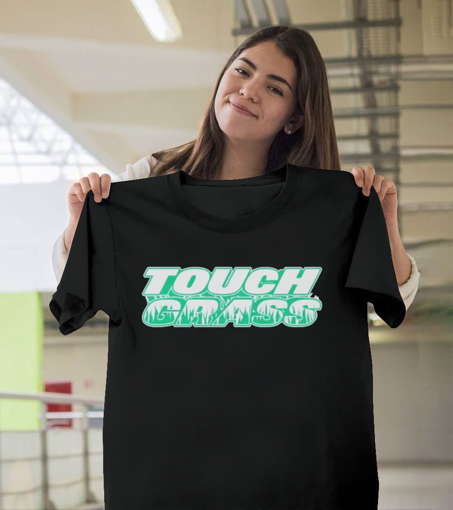 TOUCH GRASS Green Nature Aesthetic T-Shirt