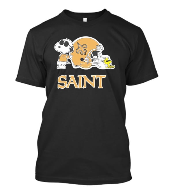 Snoopy Woodstock New Orleans Saints Helmet NFL Saint T-Shirt