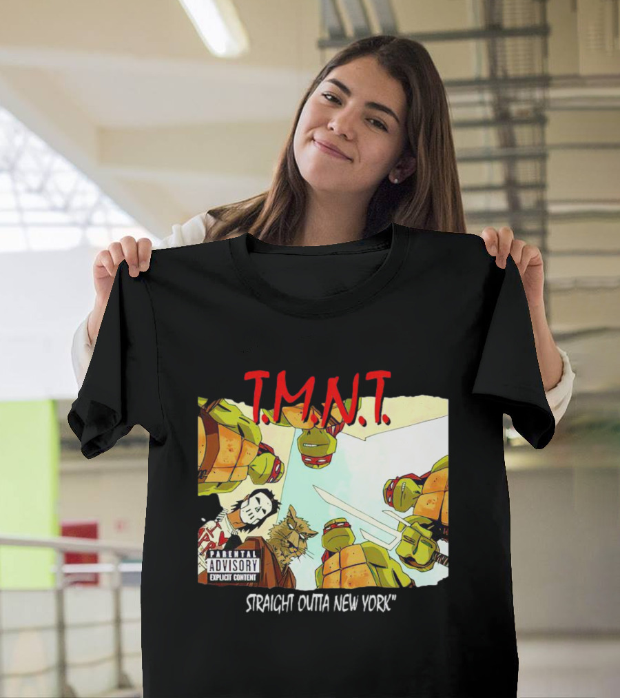 TMNT Parental Advisory Explicit Content Straight Outta New York T-Shirt