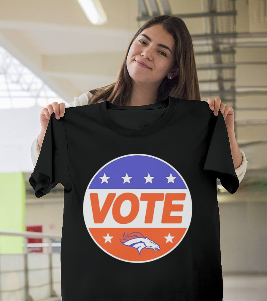 Vote Denver Broncos Team Logo Stars T-Shirt