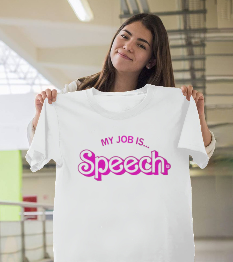 Barbie My Job Is Speech Pink T-Shirt