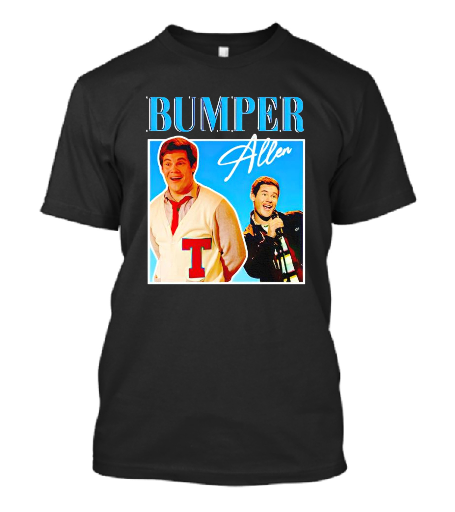 Bumper Allen Collage With Red T Sweater And Microphone T-Shirt