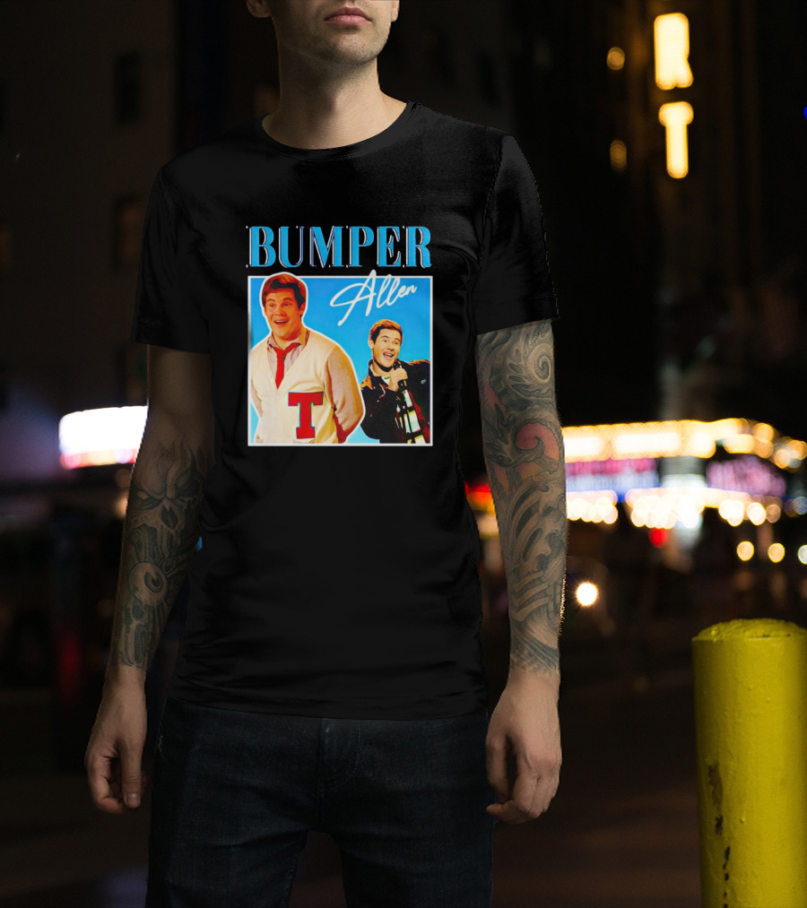 Bumper Allen Collage With Red T Sweater And Microphone T-Shirt