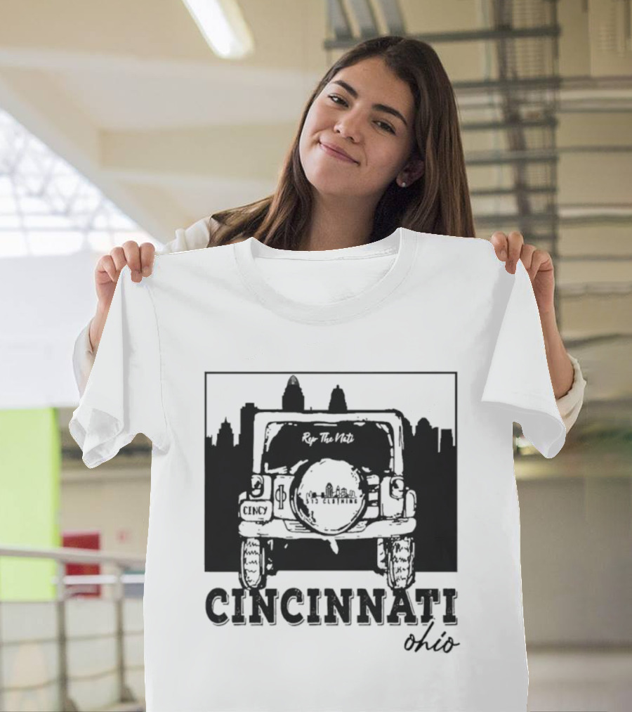 Cincinnati Ohio Jeep Skyline Rip The Nuts T-Shirt