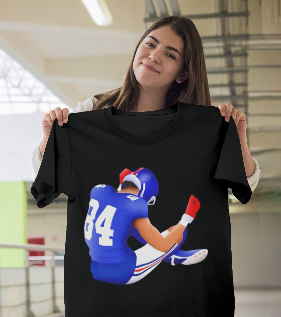Jomboymedia Route Runner 84 Football Player Sitting T-Shirt