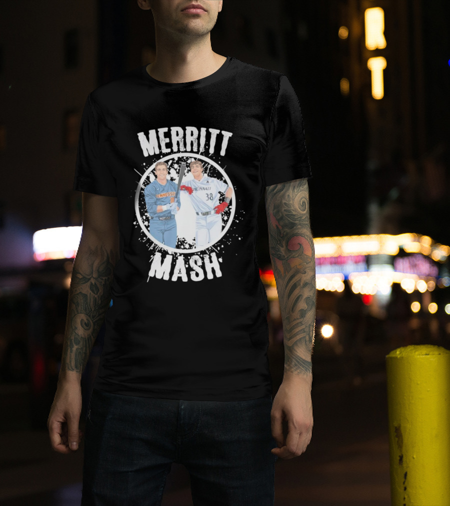 Merritt Mash Tennessee Cincinnati Baseball Duo T-Shirt