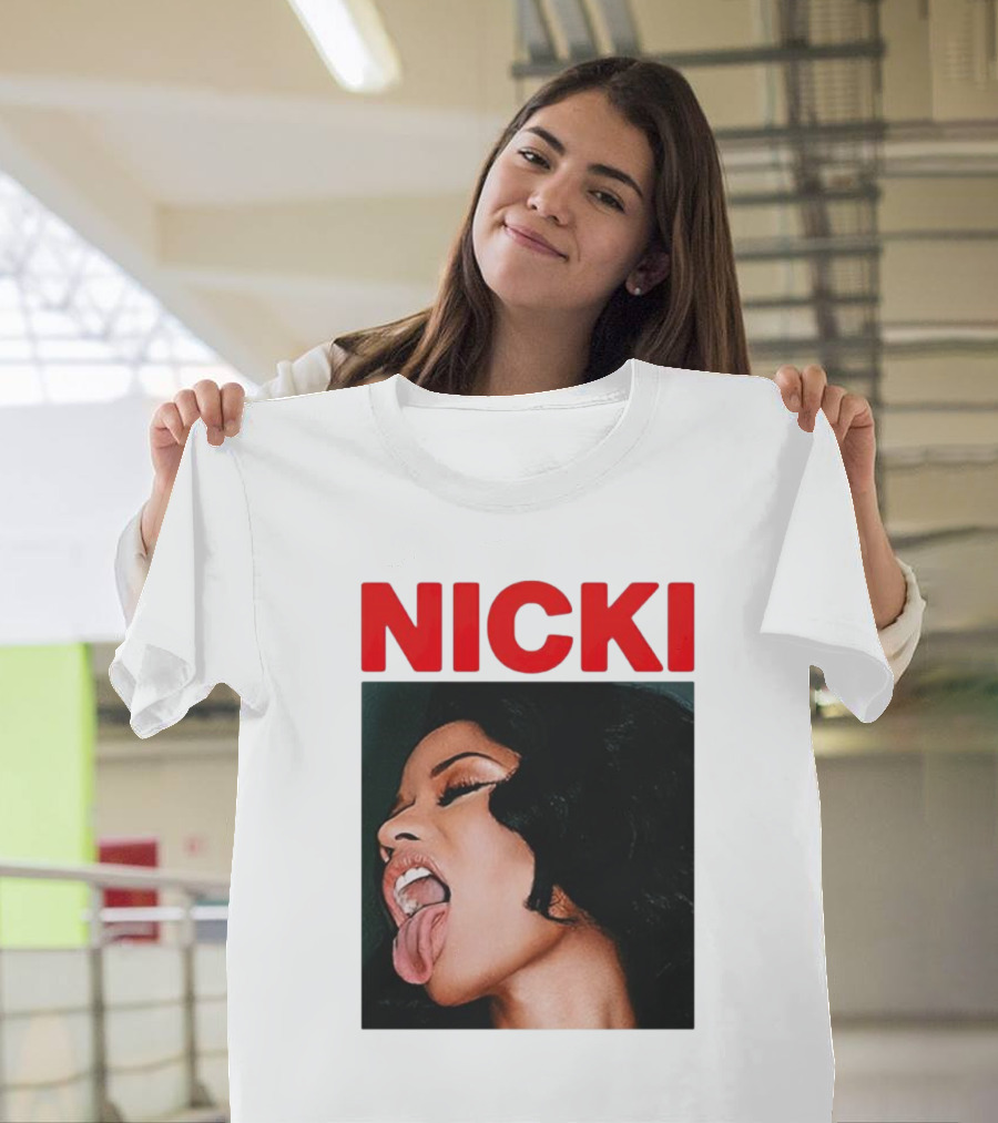 Nicki Sticking Out Tongue Image T-Shirt