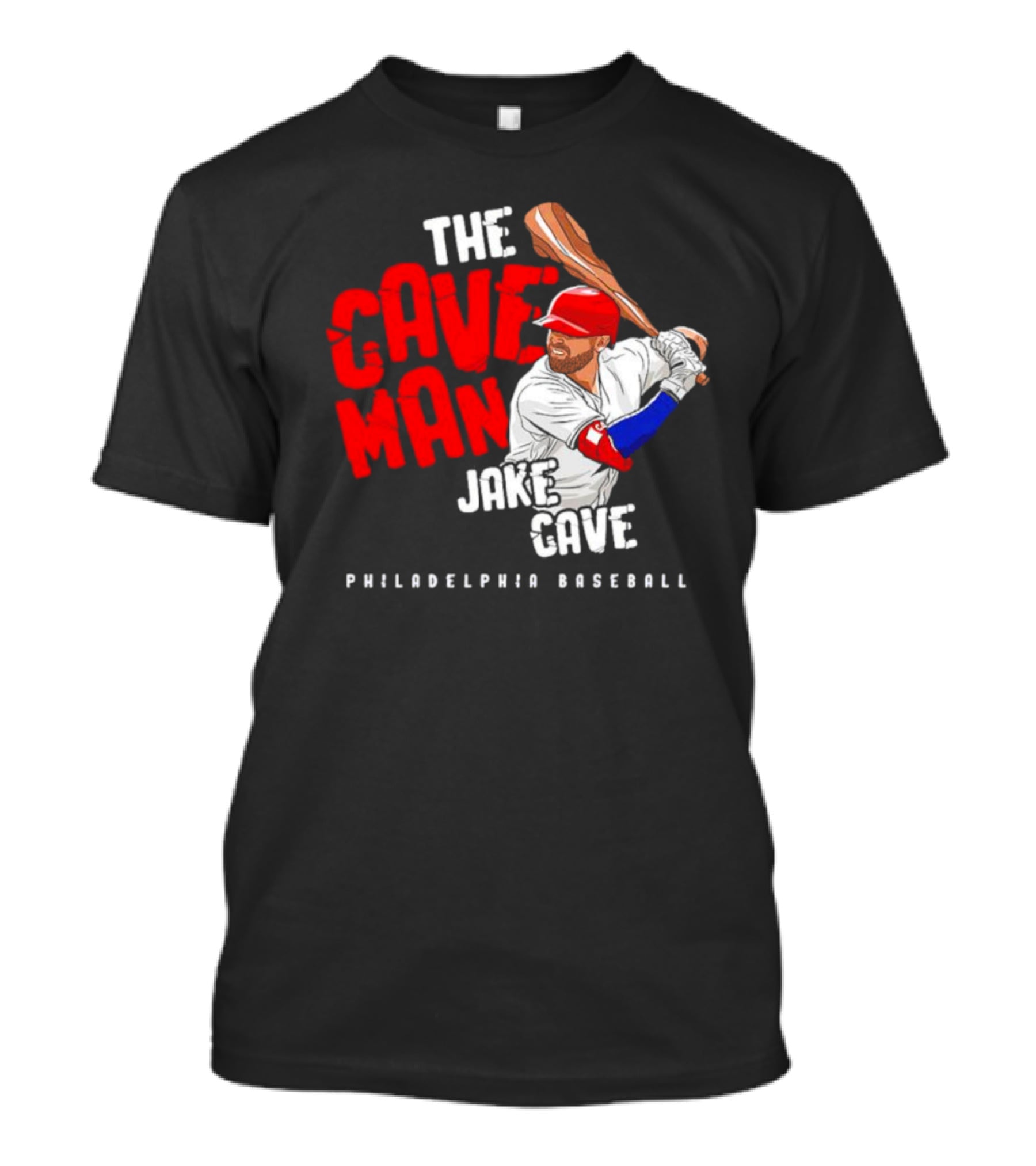 Jake Cave The Caveman Philadelphia Baseball Player T-Shirt