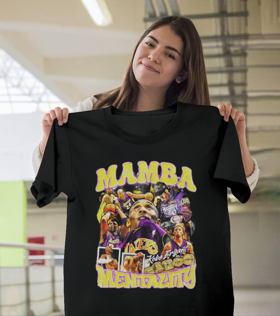 Mamba Mentality Lakers Kobe Bryant Rings Basketball Legend T-Shirt