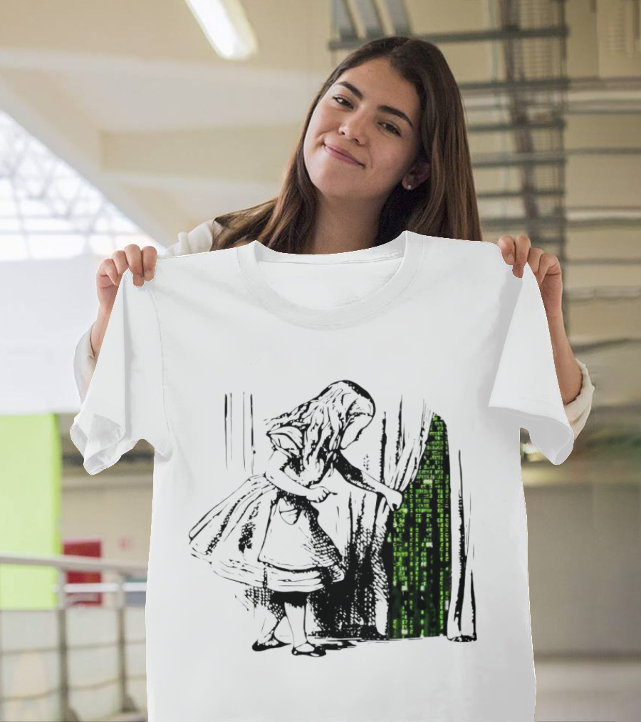 The Matrix New World Alice Reveals Binary Code Wonderland T-Shirt