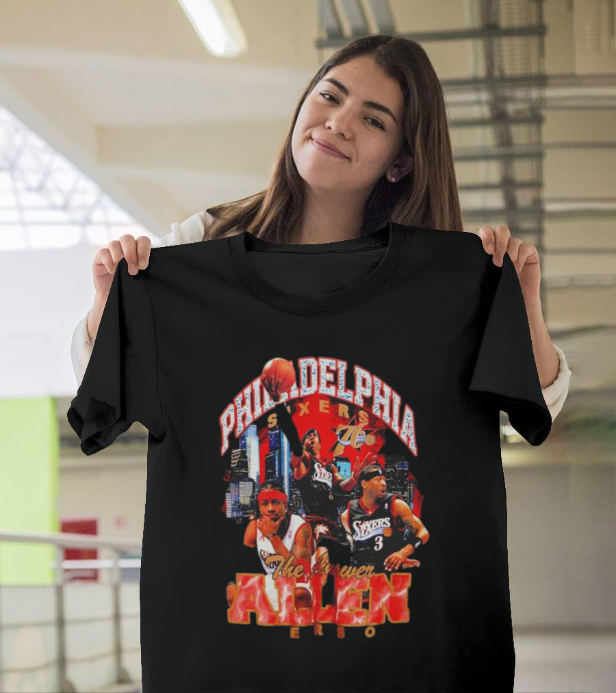 Philadelphia 76ers Allen Iverson The Answer Basketball Legend T-Shirt