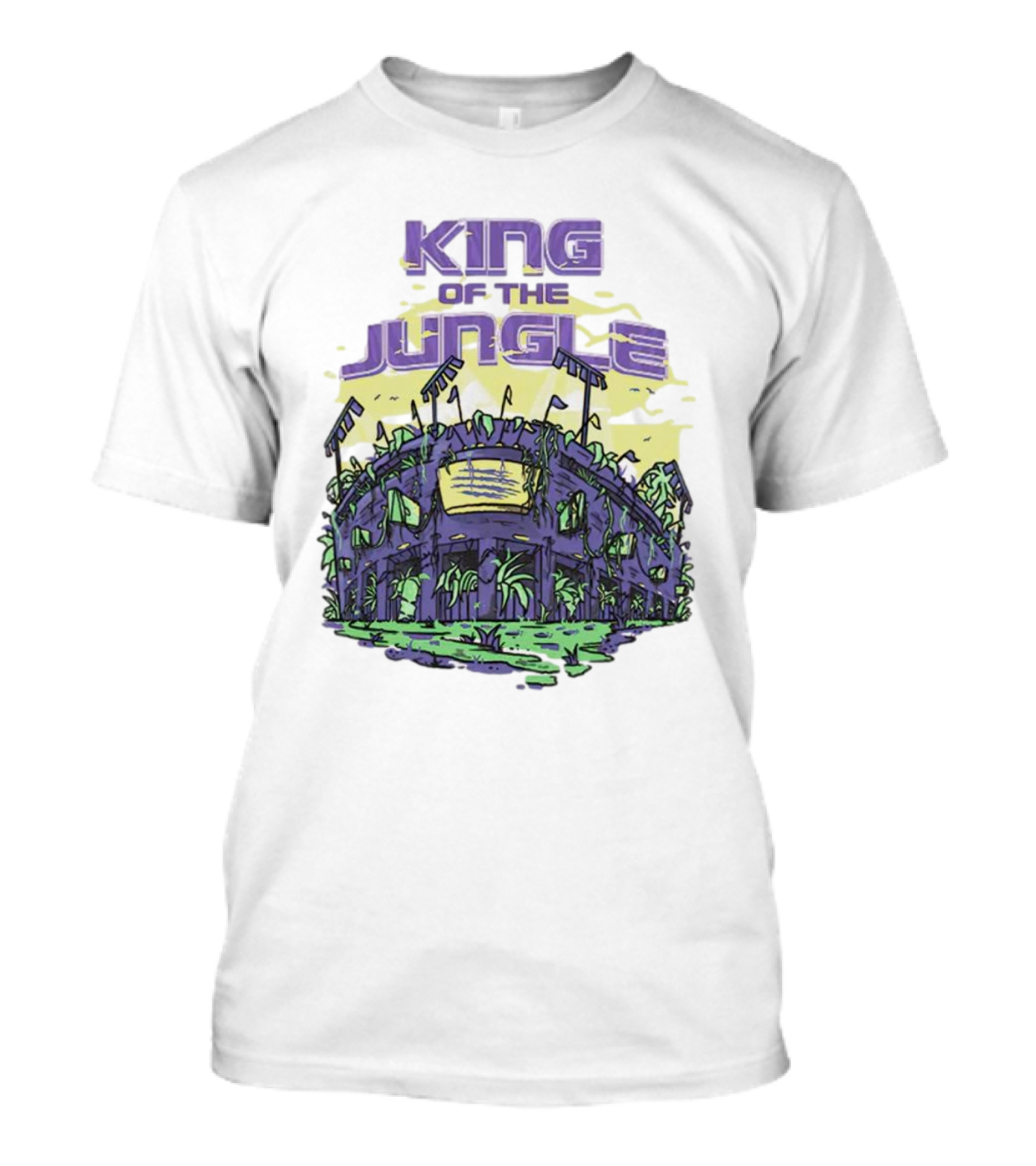 Los Angeles Lakers King Of The Jungle Stadium Scene T-Shirt