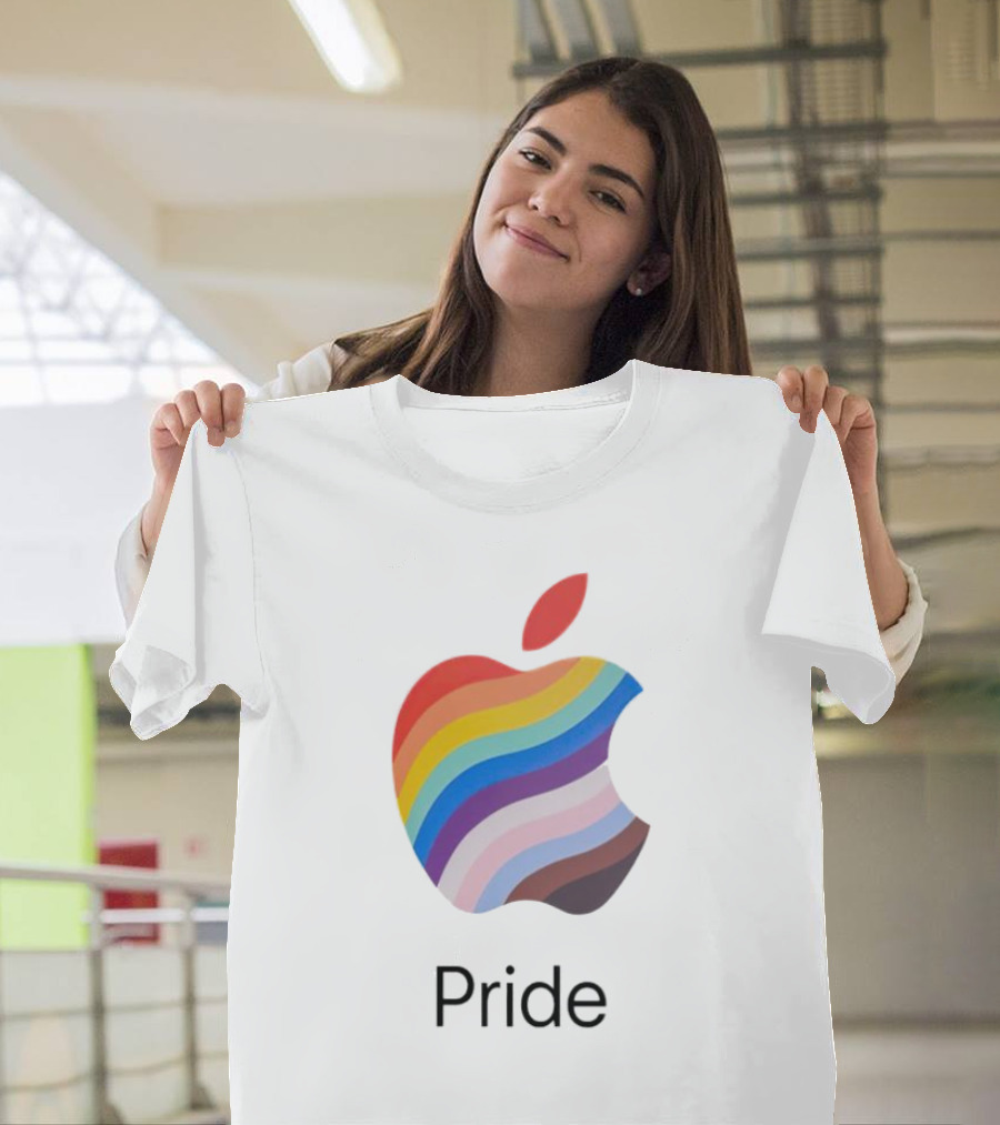 Apple Rainbow Pride Flag T-Shirt