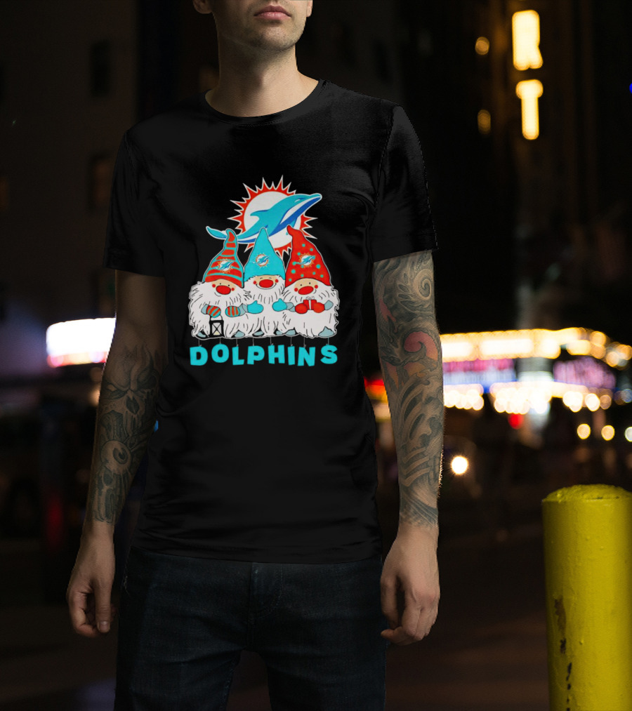 Miami Dolphins Gnomes Football Team Fan T-Shirt