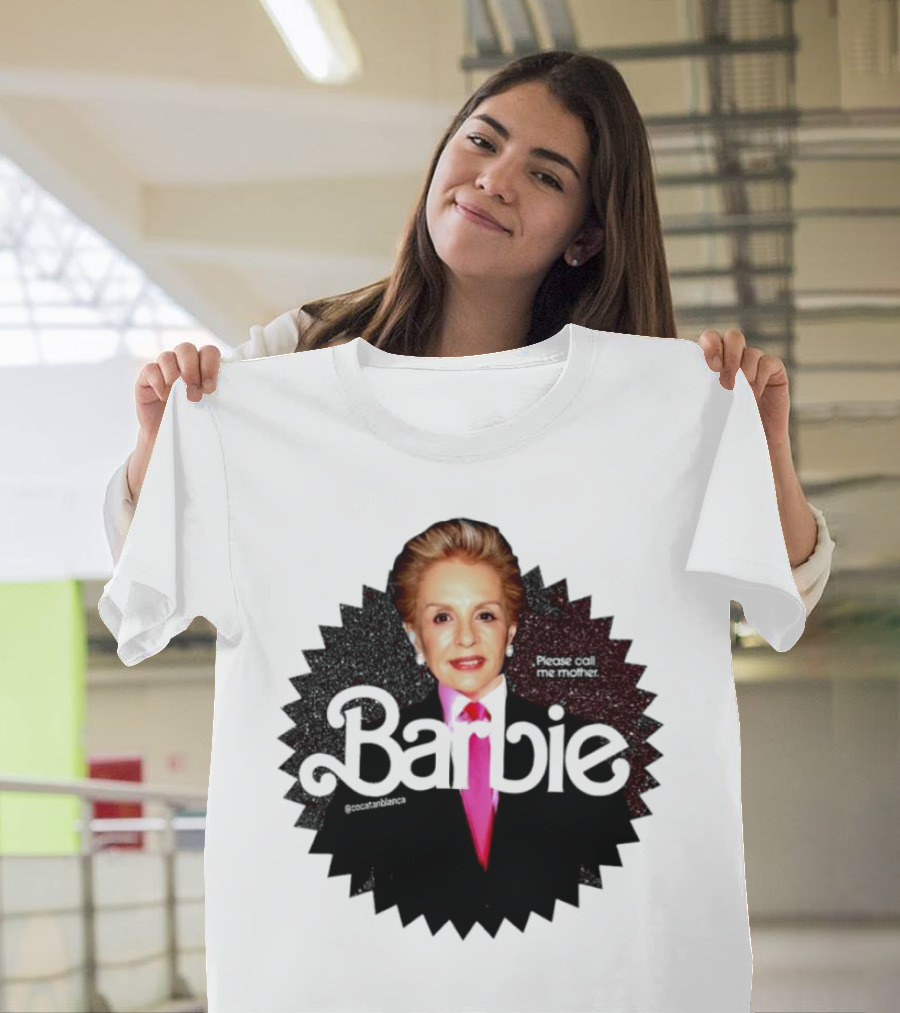 Please Call Me Mother Barbie Black Starburst T-Shirt