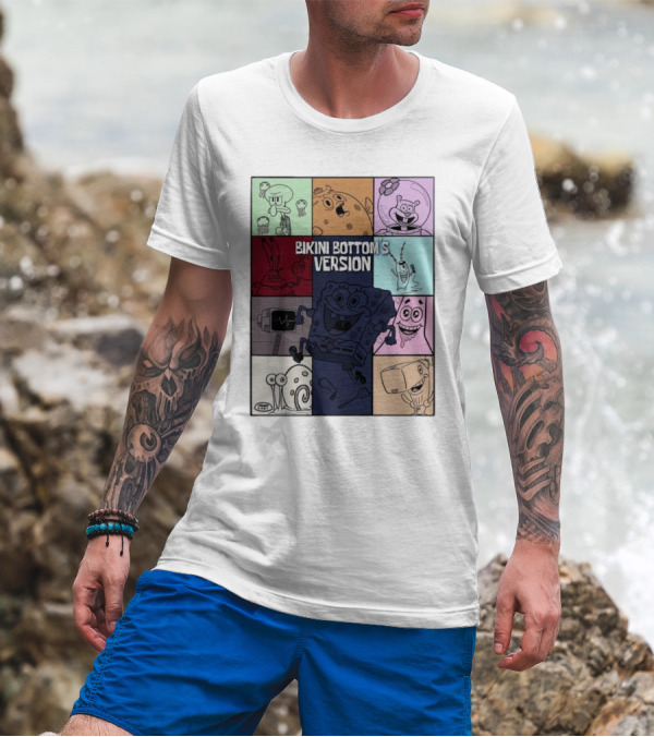 Bikini Bottom's Version Spongebob Characters Compilation T-Shirt