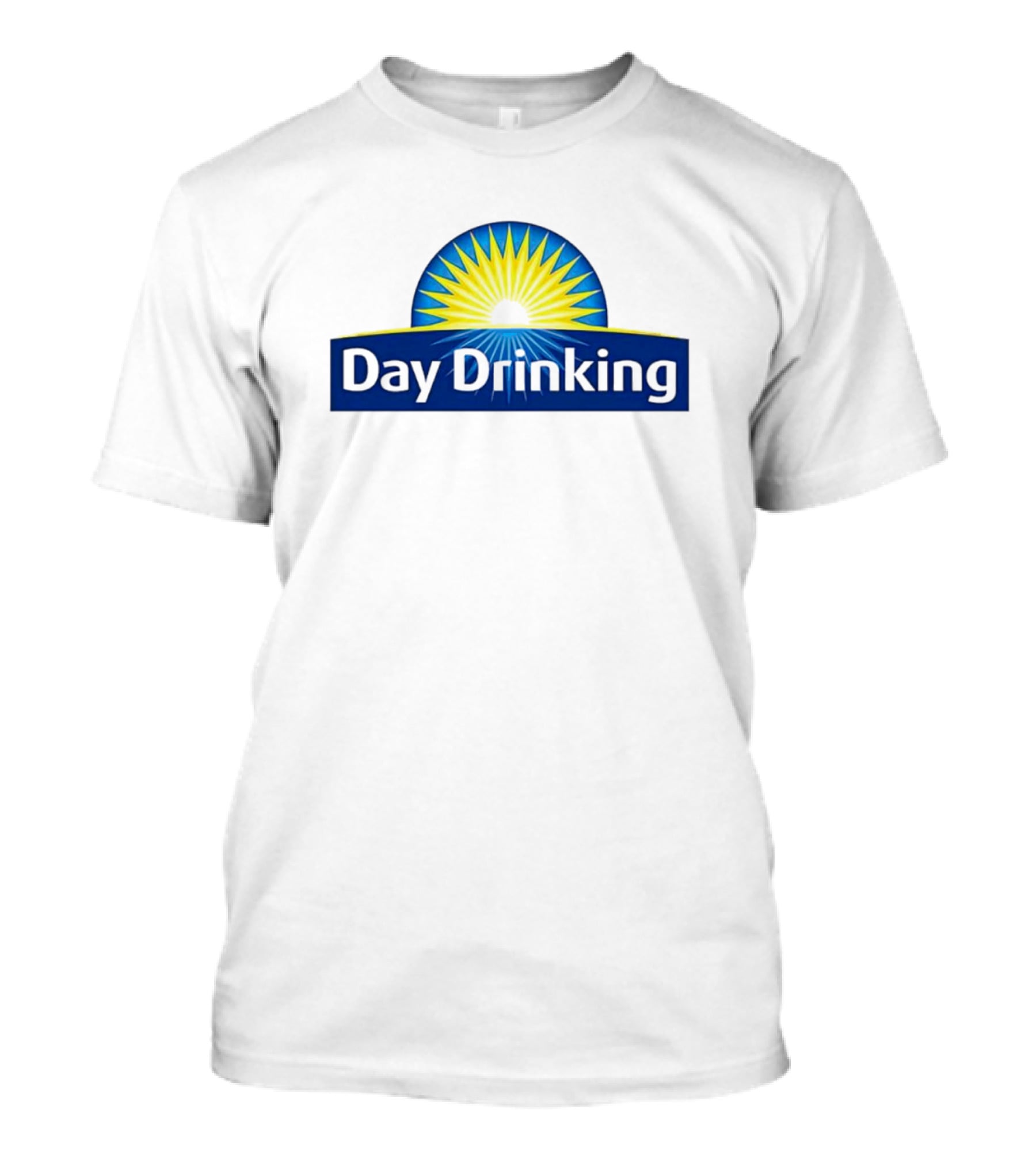 Day Drinking Blue And Yellow Sunburst T-Shirt