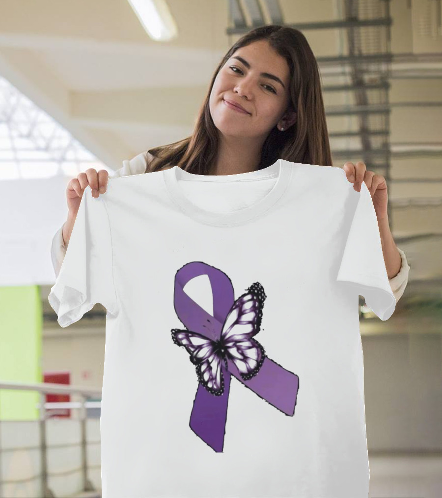 International Overdose Awareness Day Purple Butterfly T-Shirt