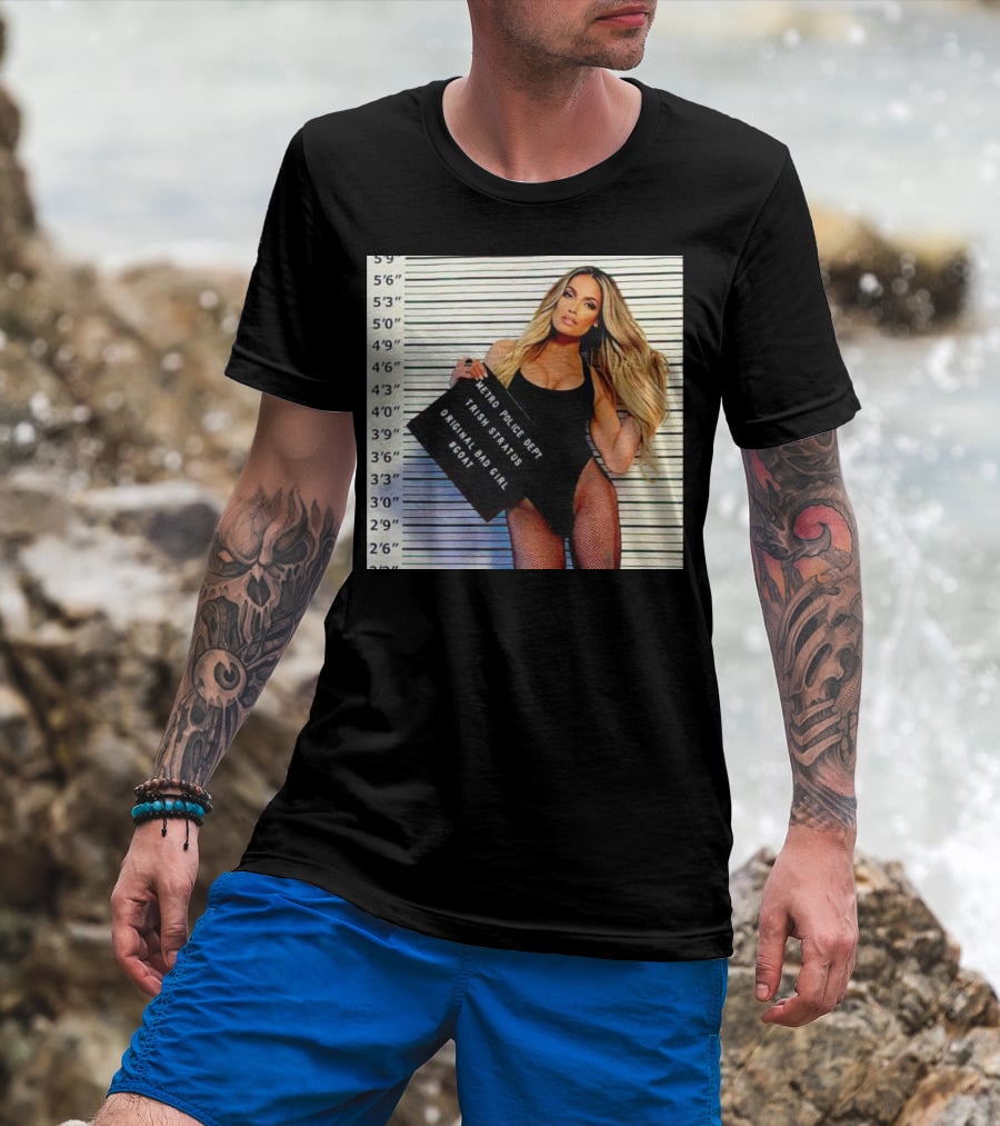 Trish Stratus Metro Police Dept Original Bad Girl GOAT T-Shirt