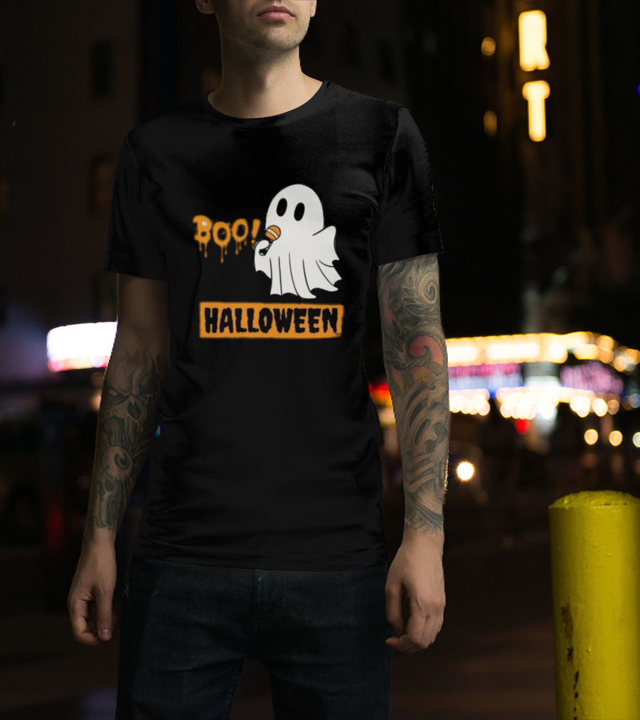 Happy Halloween Boo Cute Singing Ghost Halloween T-Shirt