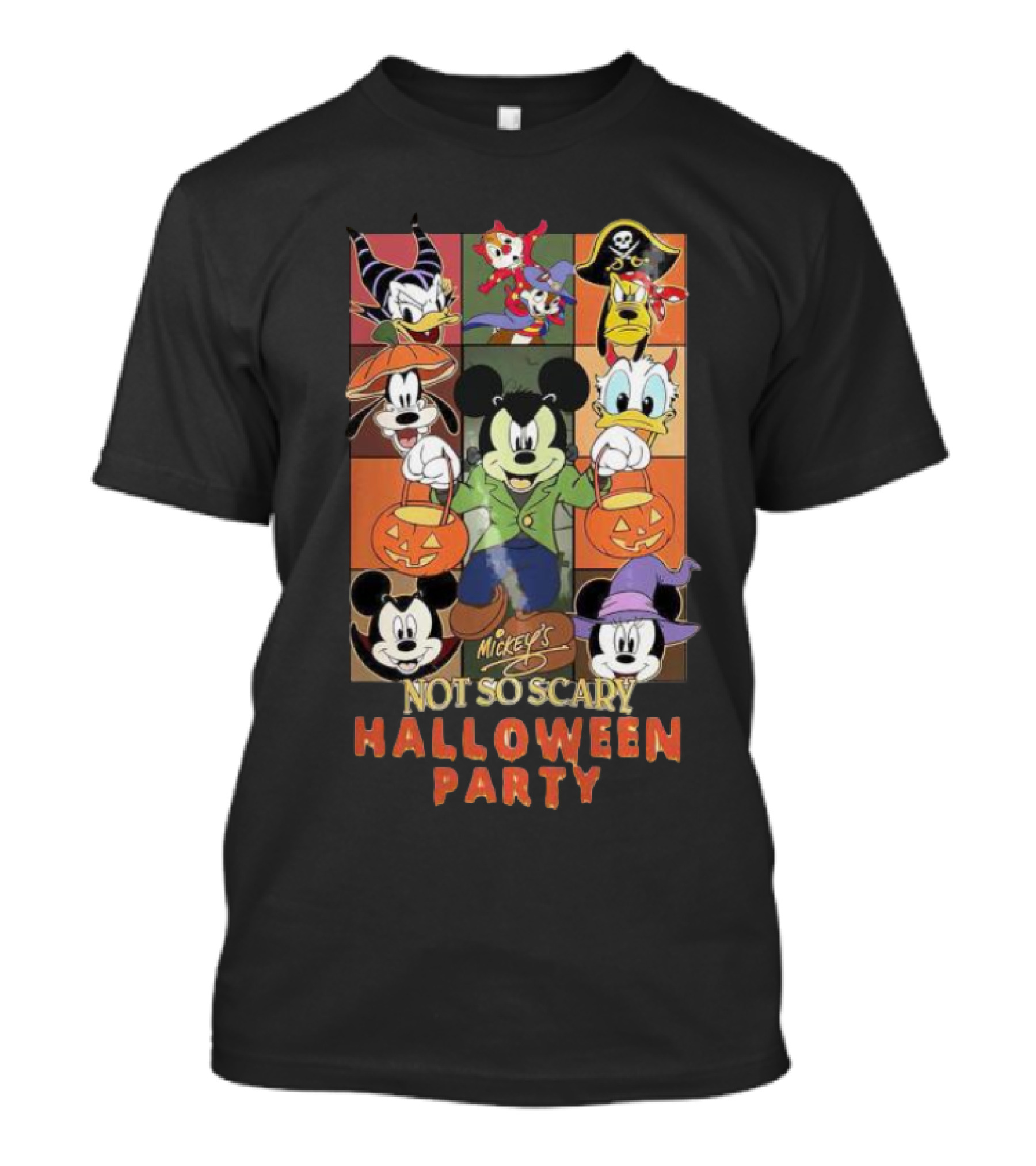 Mickey's Not So Scary Halloween Party Disney Characters T-Shirt