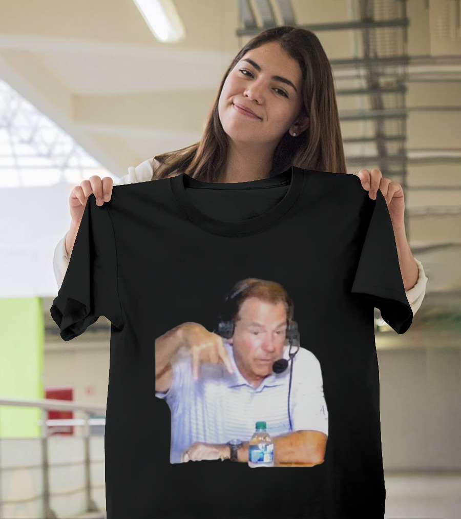 Nick Saban Horns Down Gesture Football Coach Iconic Moment T-Shirt
