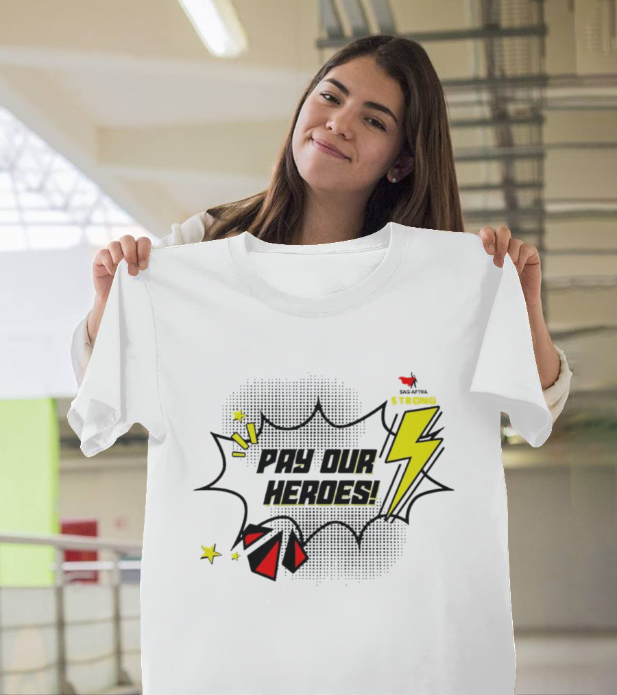 Pay Our Heroes Florida Strong Lightning Bolt Comic T-Shirt