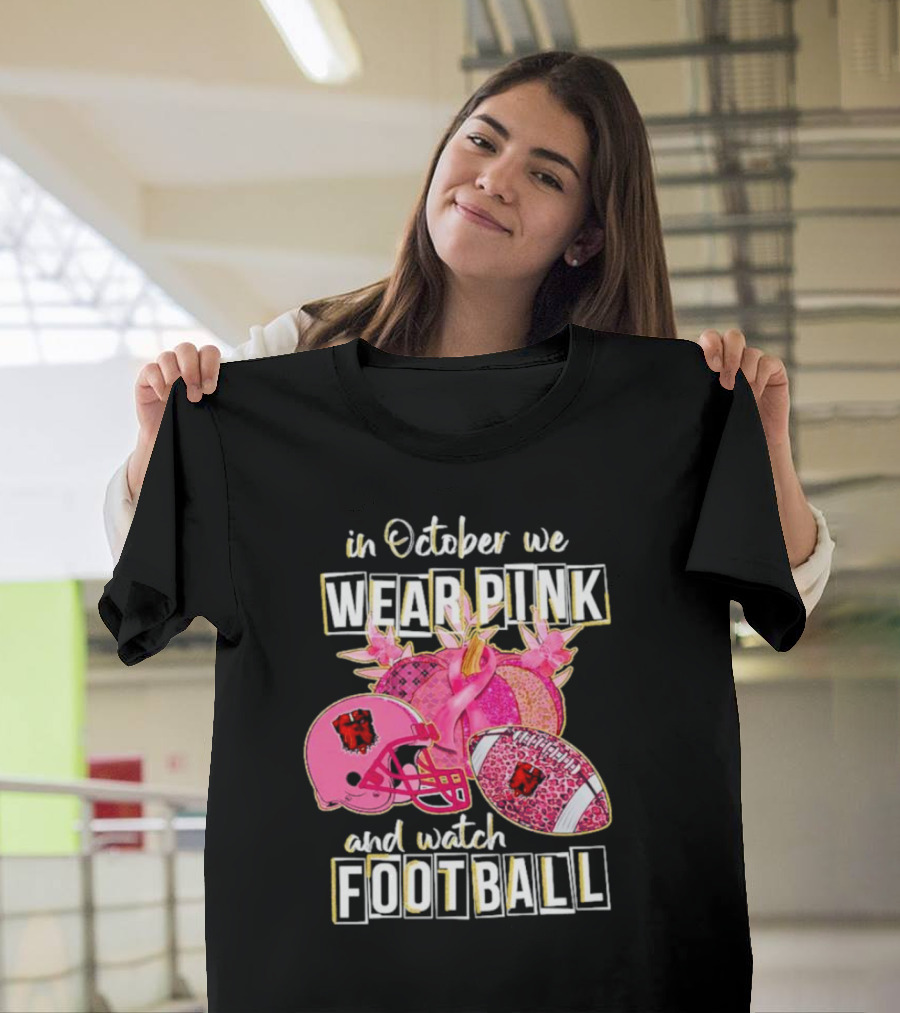 Cleveland Browns In October We Wear Pink And Watch Football Breast Cancer Awareness T-Shirt
