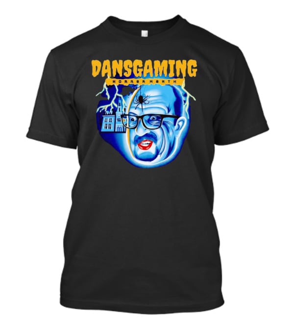Dansgaming Horror Month Haunted House And Spider T-Shirt
