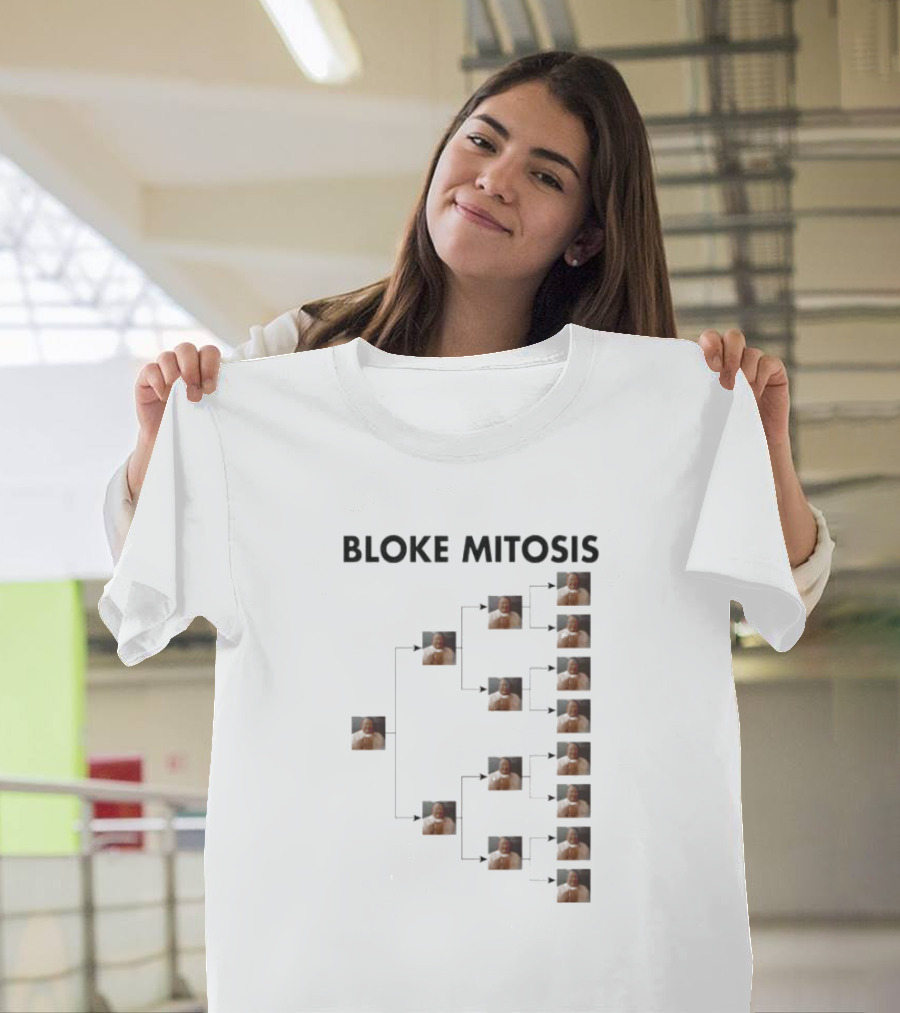 Bloke Mitosis Multiplication Chart of Cloned Man T-Shirt