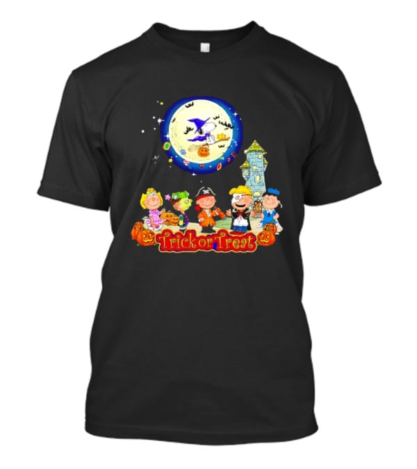 Peanuts Trick Or Treat Halloween Snoopy And Friends Moon Costumes T-Shirt