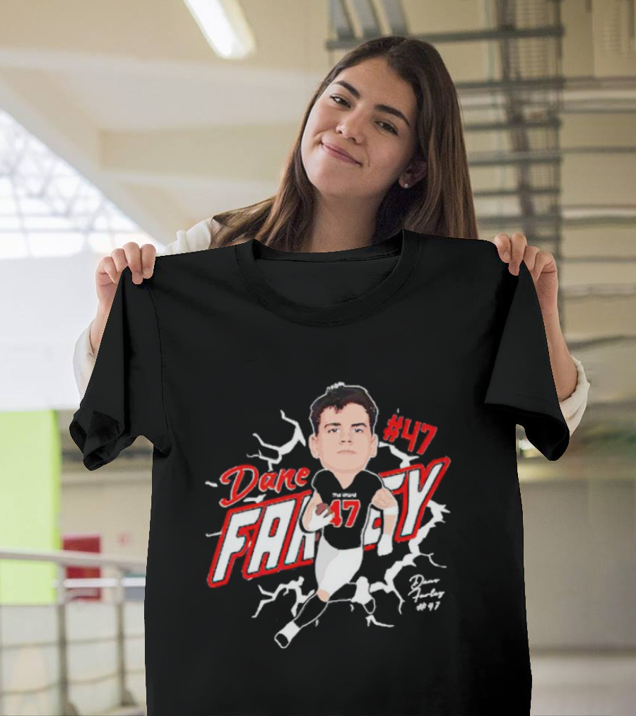 Dane Farley #47 The Undefeated Caricature Signature T-Shirt