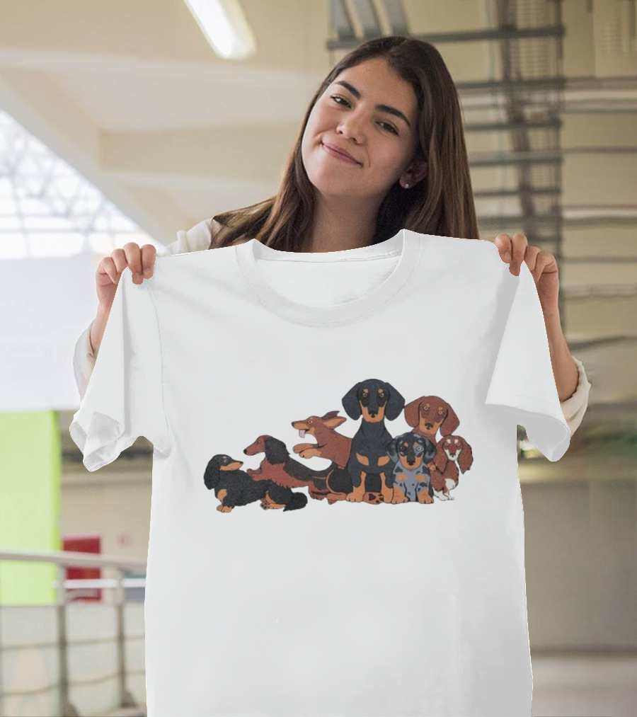 The Kentucky Dachshund Multicolored Dog Group T-Shirt