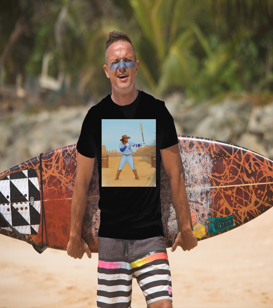 Blue Jays Vladimir Guerrero Jr. Cowboy Desert Baseball Scene T-Shirt