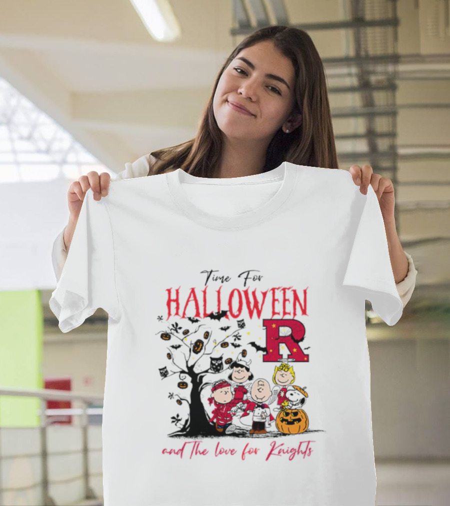 Time For Halloween Peanuts Characters And The Love For Knights T-Shirt
