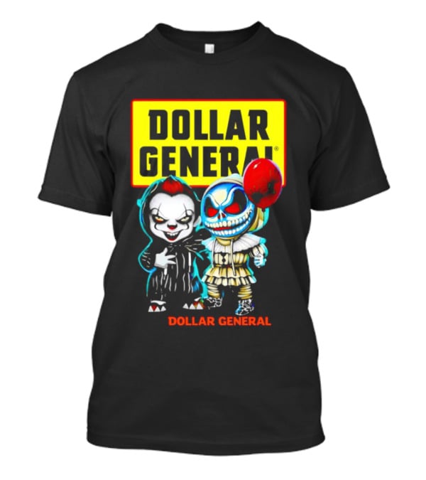 Dollar General Halloween Pennywise And Jack Skellington Crossover T-Shirt
