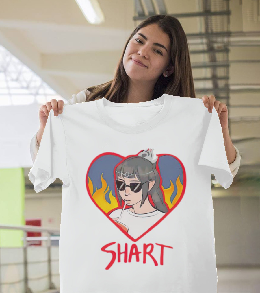 Shart Heart Sunglasses Flame Princess T-Shirt
