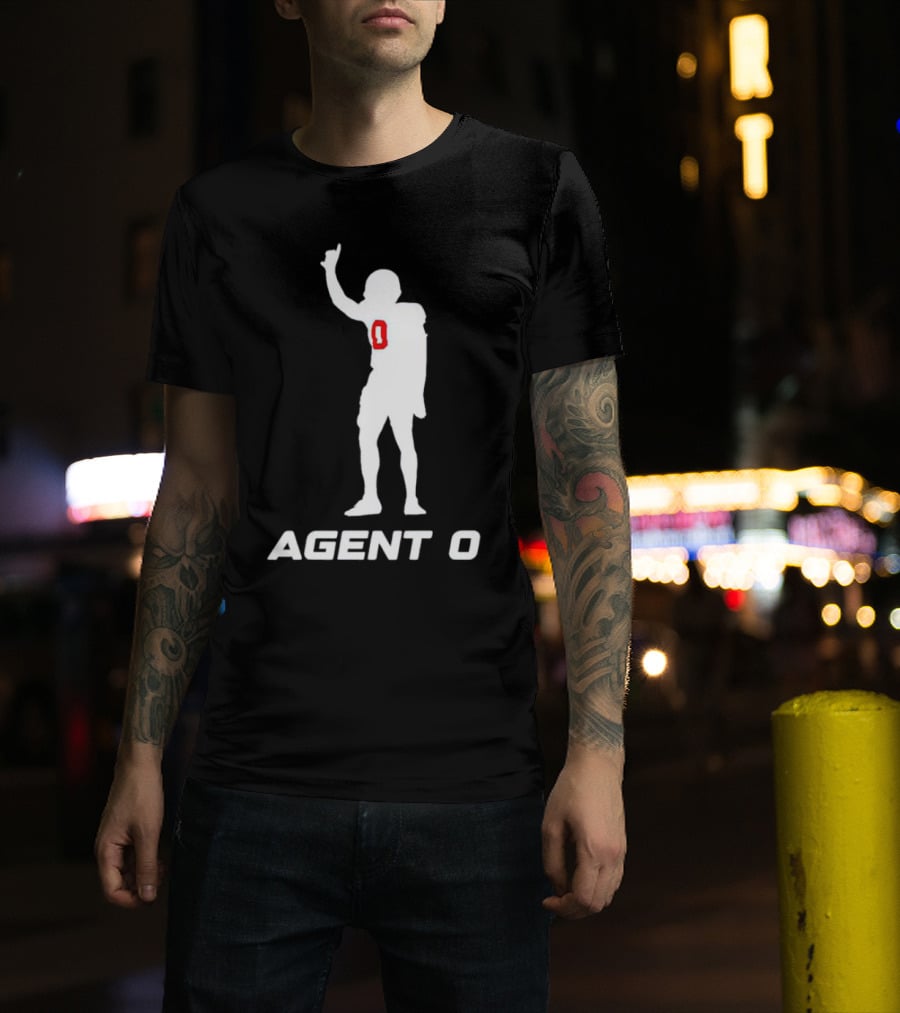 DeMarvion Overshown Agent 0 Football Silhouette Victory Pose T-Shirt