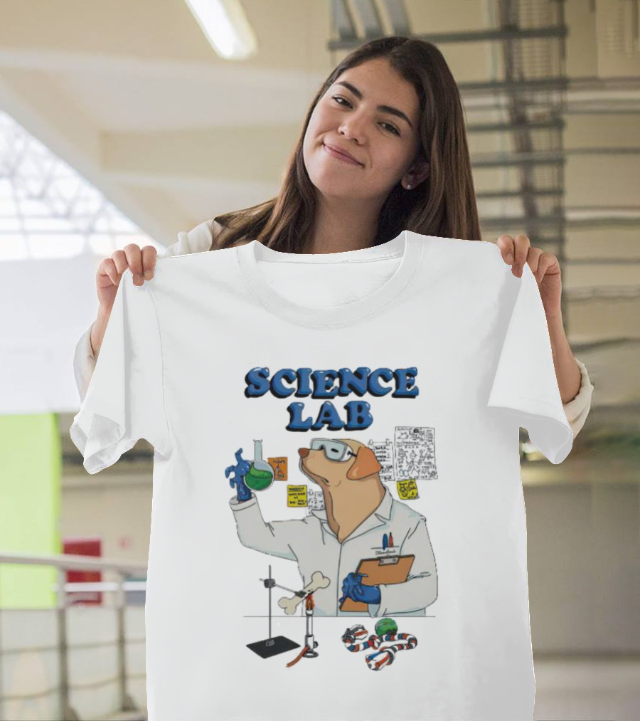 Science Lab Dog Chemistry Experiments T-Shirt