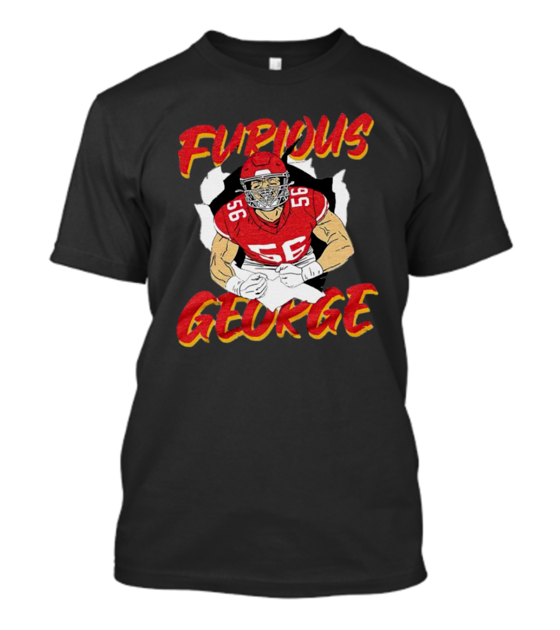 Furious George 56 Karlaftis Signature Football T-Shirt