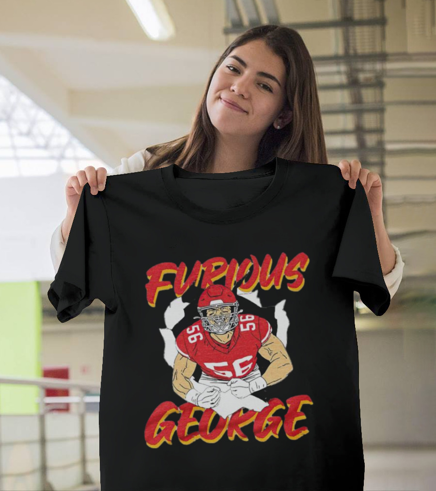 Furious George 56 Karlaftis Signature Football T-Shirt