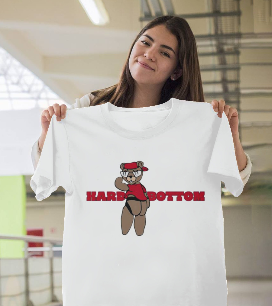 HARD BOTTOM Bear Wearing Red Bandana And Glasses T-Shirt