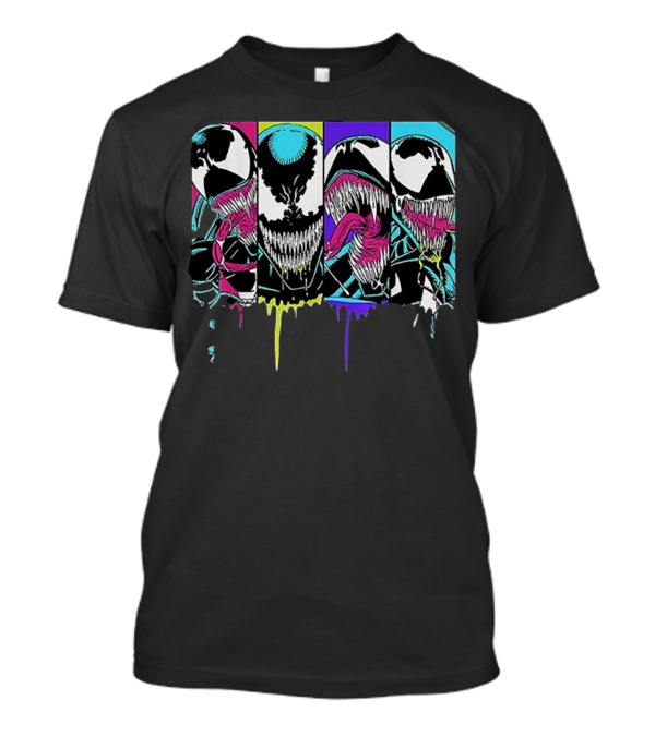 Retro Vintage Venom Symbiote Spider-Man Pop Art Panels T-Shirt