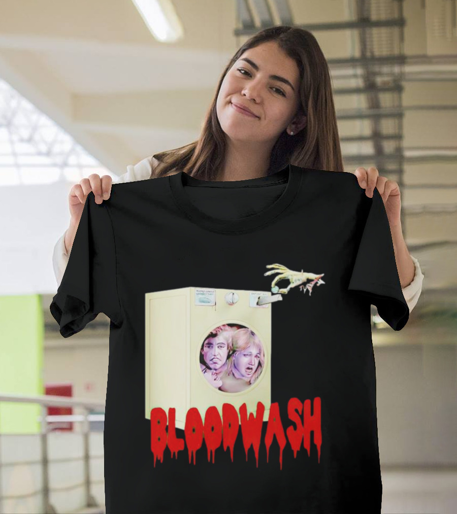 Bloodwash Haunted Laundromat Horror Washer Creature T-Shirt