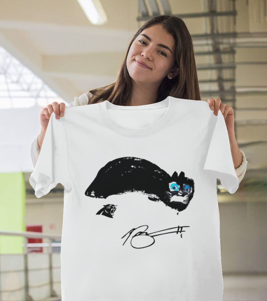 Bryce Young Panthers Signature Sketch T-Shirt