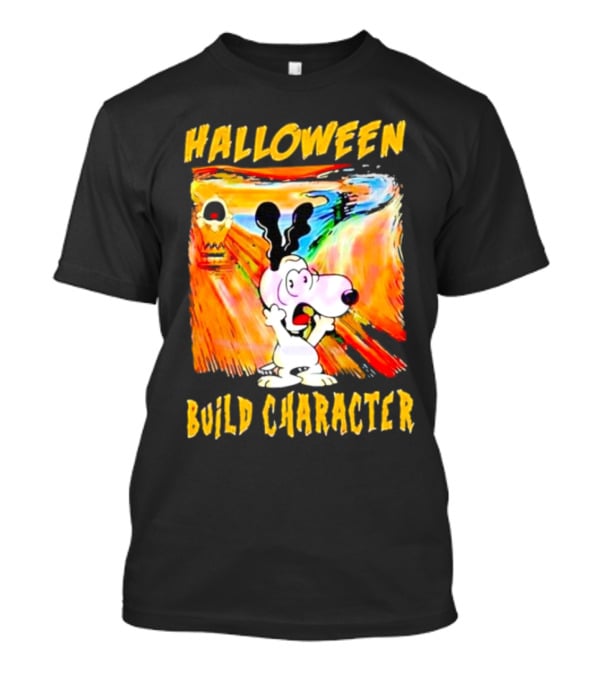 Halloween Build Character Snoopy Scream Painting T-Shirt