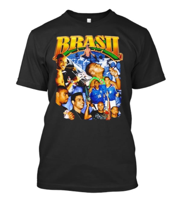 BRASIL Soccer Celebration Icons And Fans T-Shirt