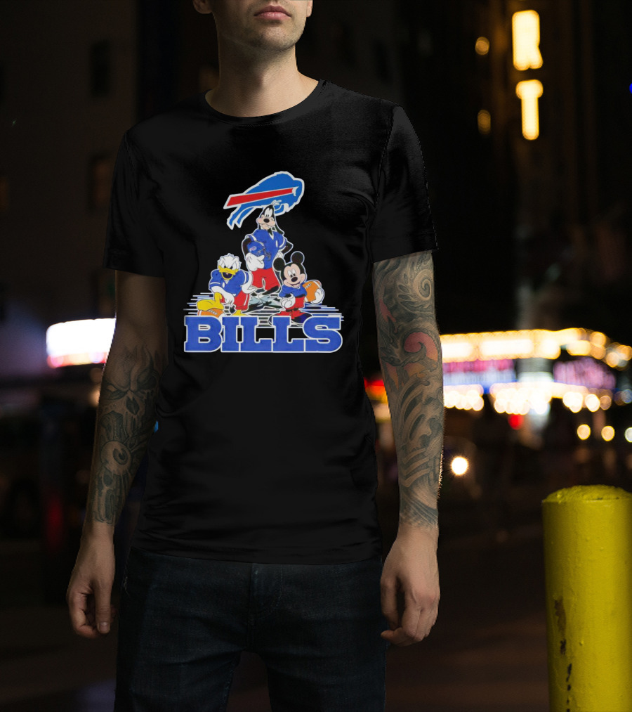 Mickey Mouse Characters Buffalo Bills NFL Sports T-Shirt