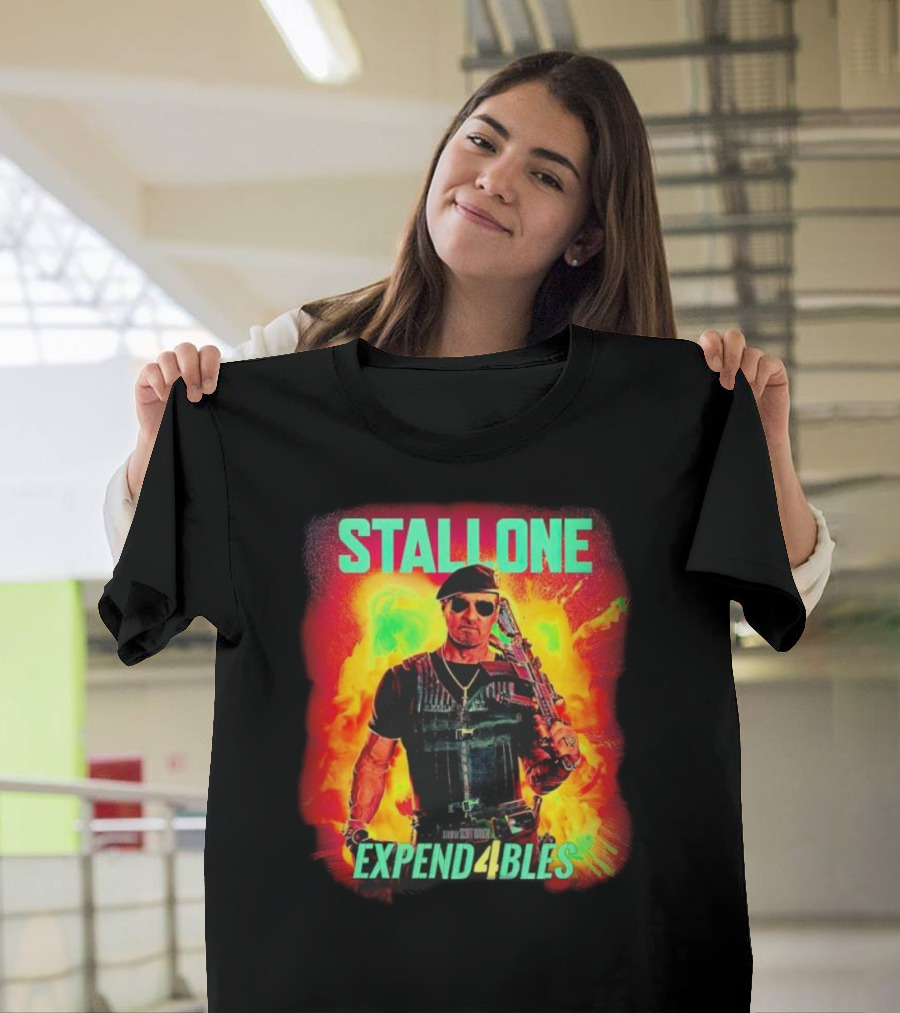 STALLONE Expend4bles Explosion Action Hero T-Shirt