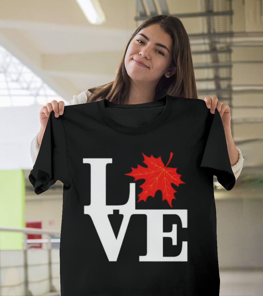 I Love Fall Season Leaf T-Shirt